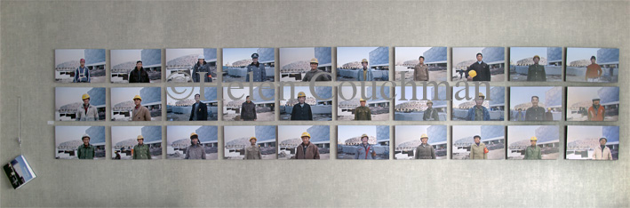 Thirty WORKERS 工人 portraits in situ + the book. Beijing, Spring 2012